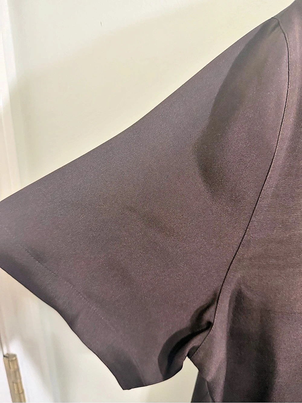 Preston & York 100% Silk Short Sleeve Blouse Brown M - Picture 5 of 6
